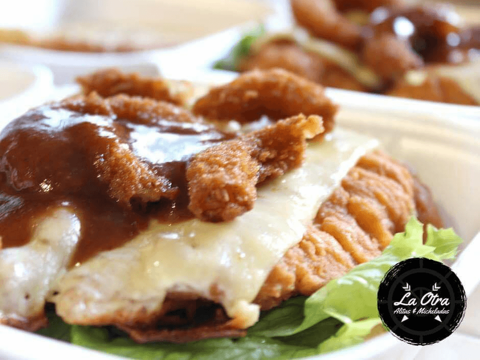 Hamburguesa Especial Pollo + Aros de Cebolla