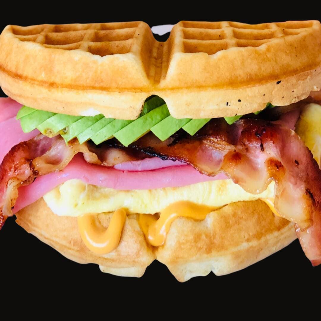 waffle sandwich de huevo