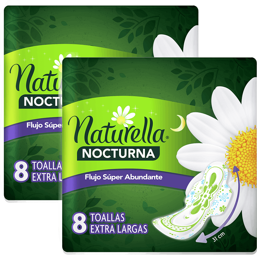 2 Naturella Nocturna con alas 8 pzas