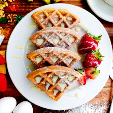 Waffle con Lechera y Fresas
