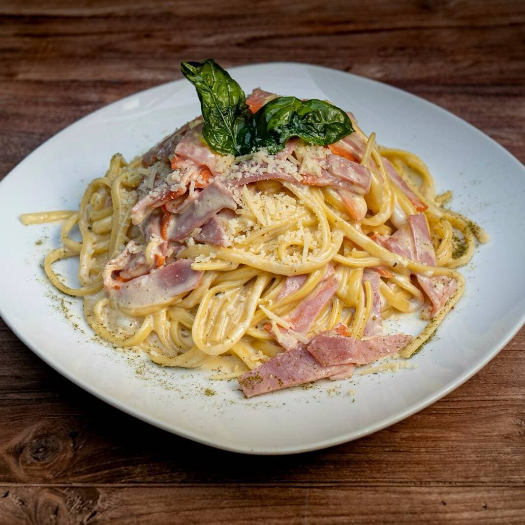 Ham Alfredo Pasta