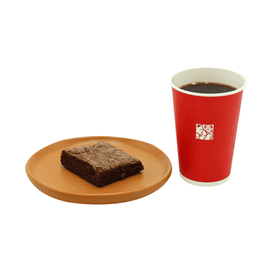 CAFÉ DEL DÍA (16 OZ) + BROWNIE