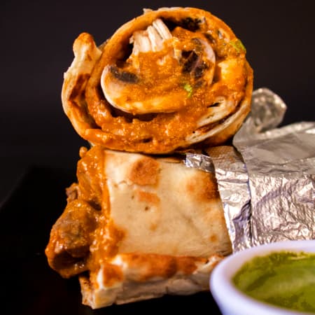 Mushroom Butter Masala Burrito