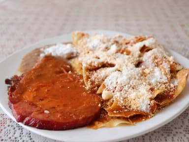 Chilaquiles de chuleta ahumada