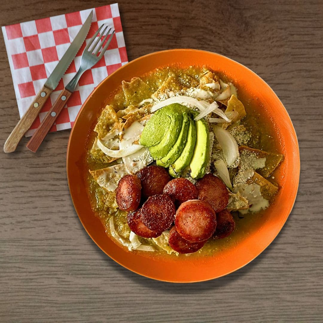 Chilaquiles con Chorizo Argentino