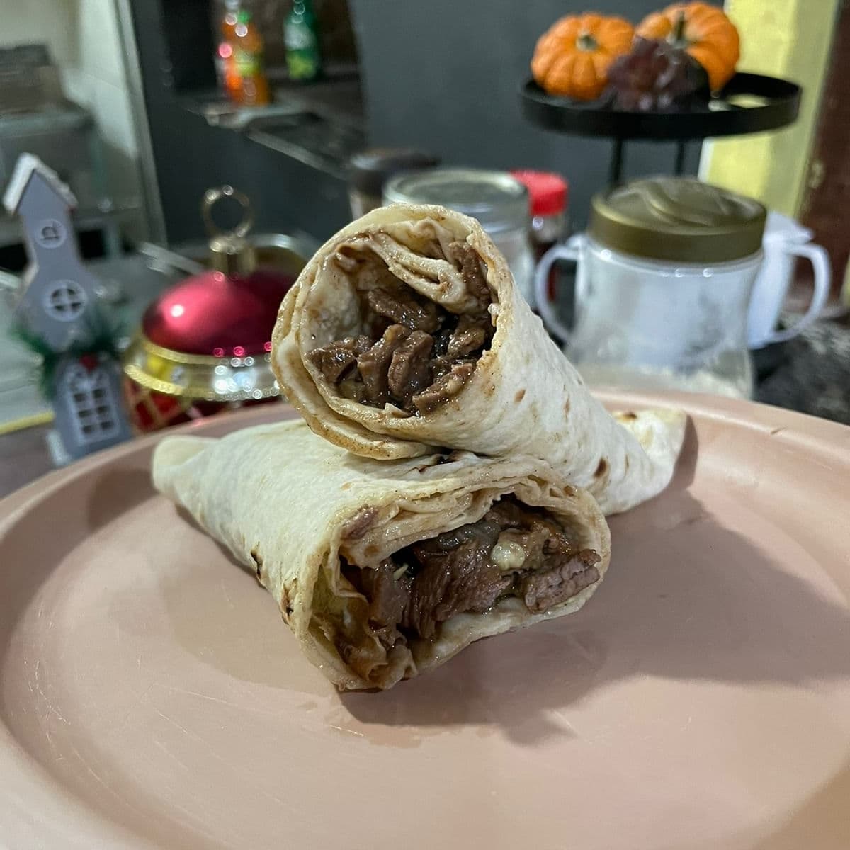 burrito de bisteck a la mexicana