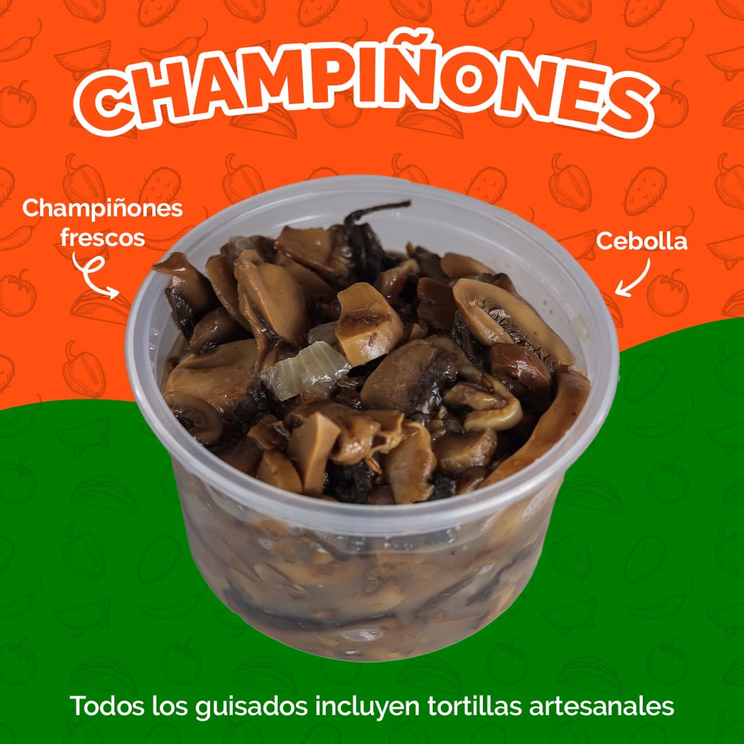Medio Champiñones Con Cebolla D
