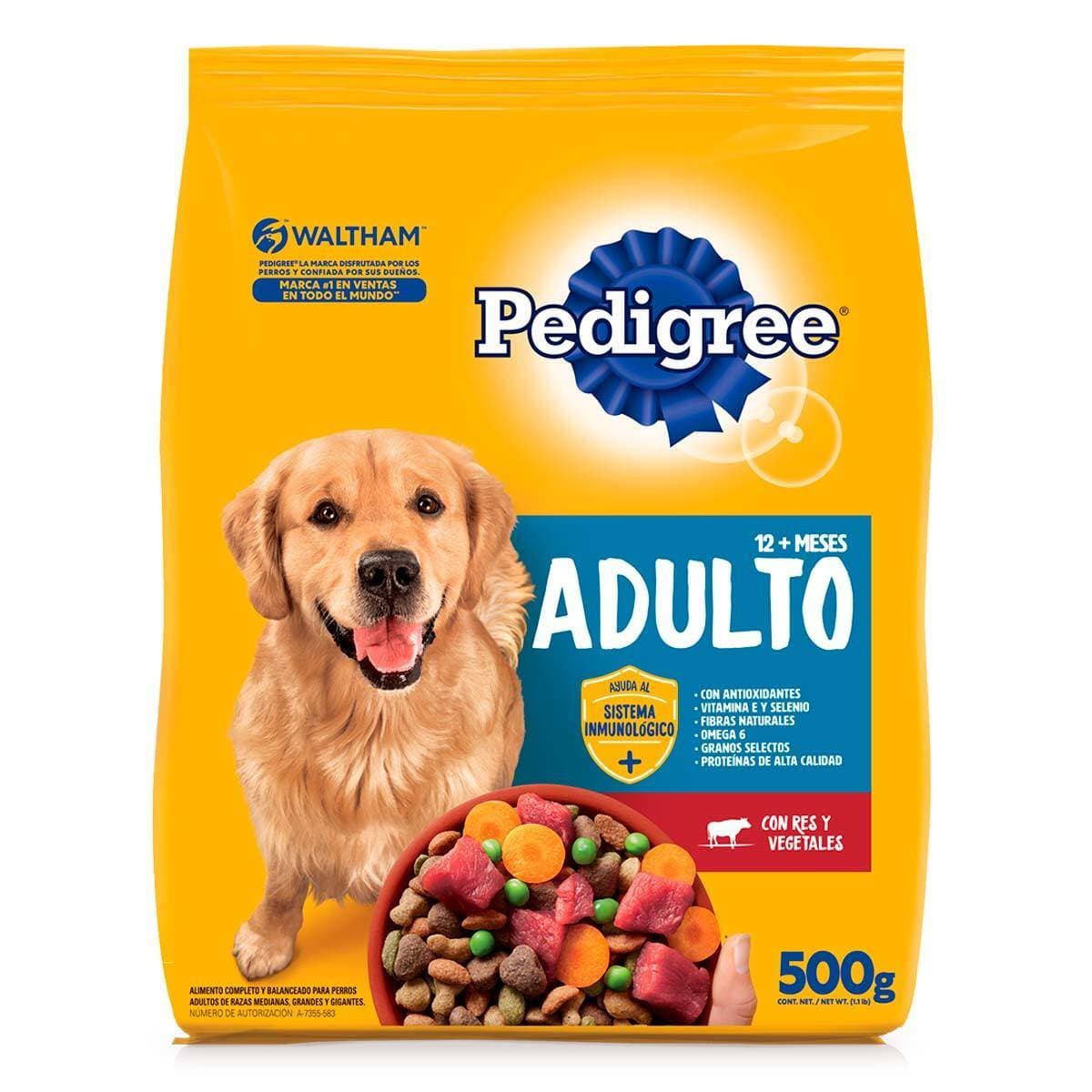 Croquetas Pedigree Adulto 12 o más Meses 500gr