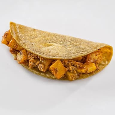 Taco de Papa con Chorizo