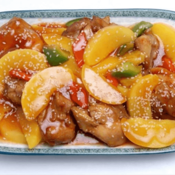 Durazno con Pollo en Trozos