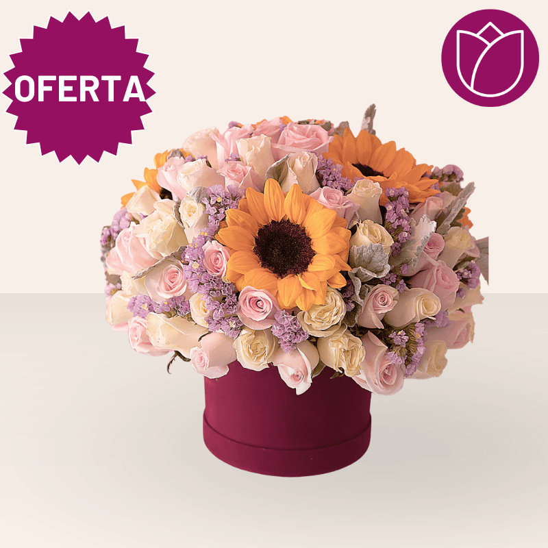 Caja con Flores Mixas Bellas