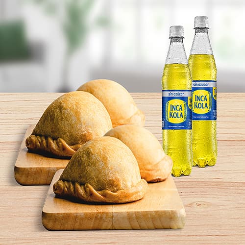 4 Empanadas + 2 Gaseosas