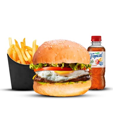 Hamburguesa Clásica + Papas + Té