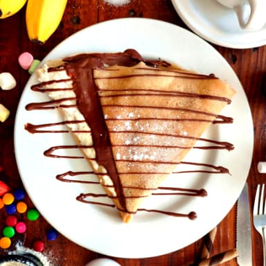 Crepas con Nutella y Queso Philadelphia.