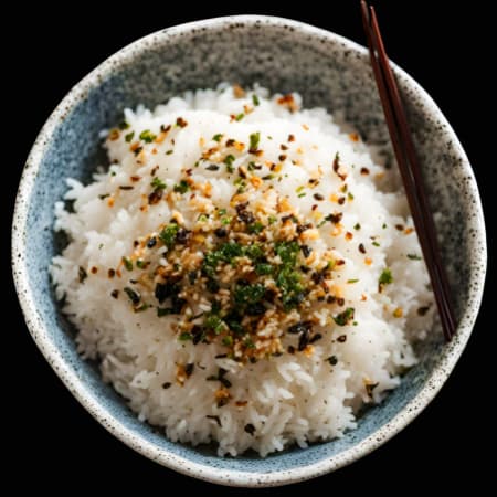 Gohan natural con Furikake  (Condimento japonés)