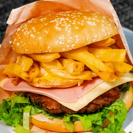 Rusty's Burguer Jamón y Queso + Bebida