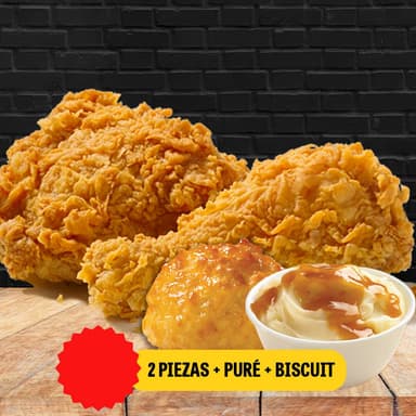 PROMO 2 PIEZAS + BISCUIT + PURÉ