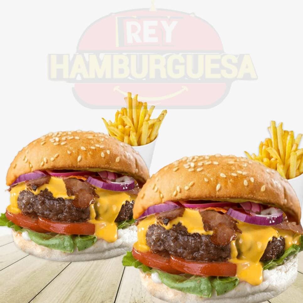 Dos Hamburguesa Cheddar & Papas