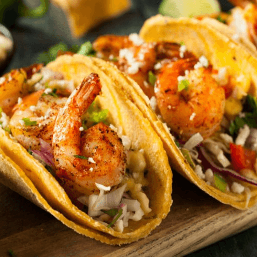 Orden Tacos de Camarón al Mojo de Ajo Normal