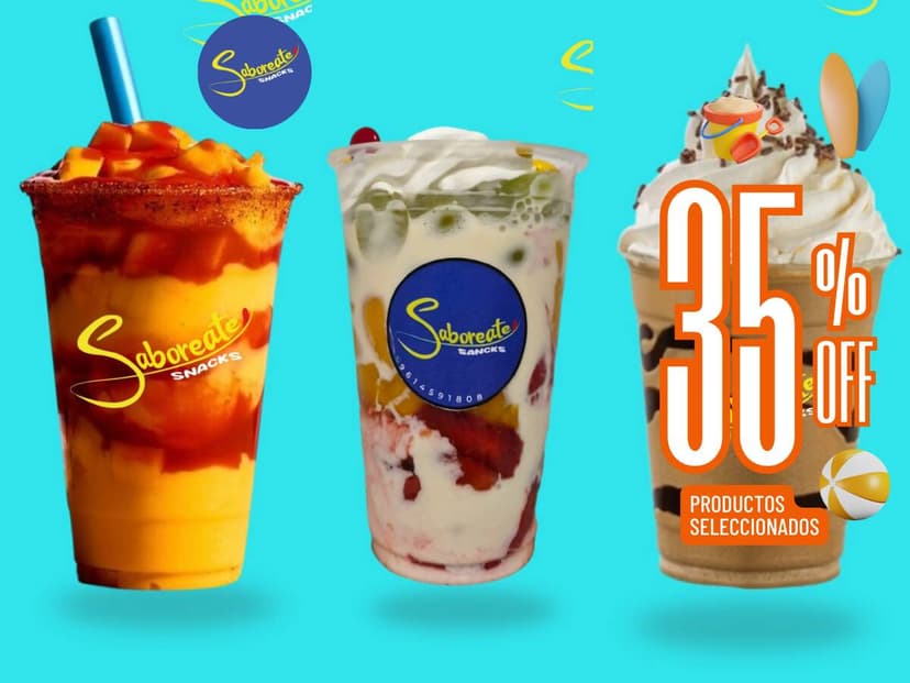 Saboréate Snacks - Fresas con Crema & Más
