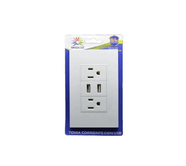 Toma Corriente Con 2 Usb Hy-b309