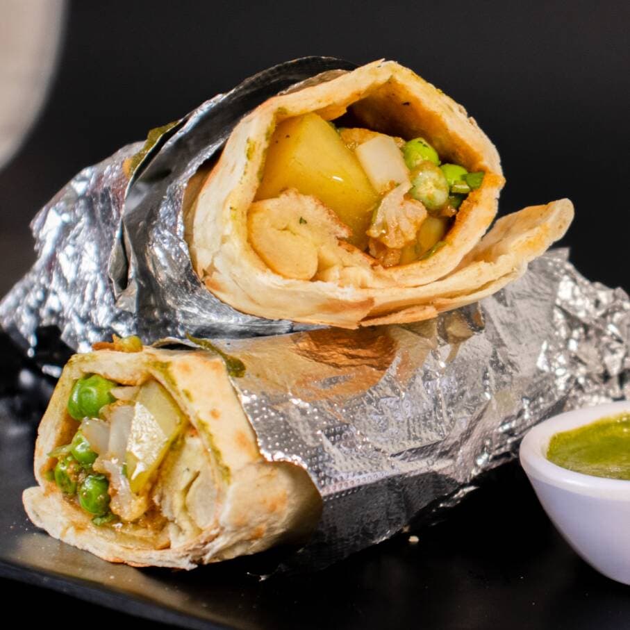 Aloo Matar Burrito
