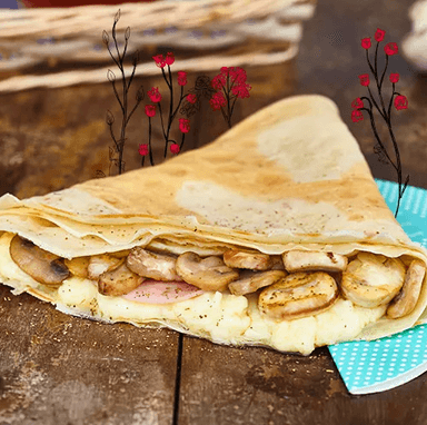 Crepe Jamón, Queso y Champiñones