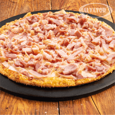 Pizza Tocineta Ajo Jamón