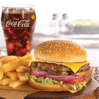Hamburguesa, Papas y Refresco