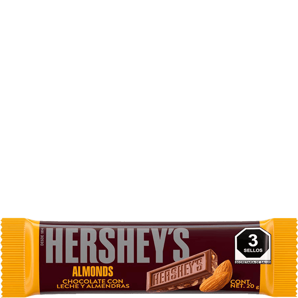 CHOCOLATE HERSHEY'S 20 GR BOLSA LECHE Y ALMENDRAS