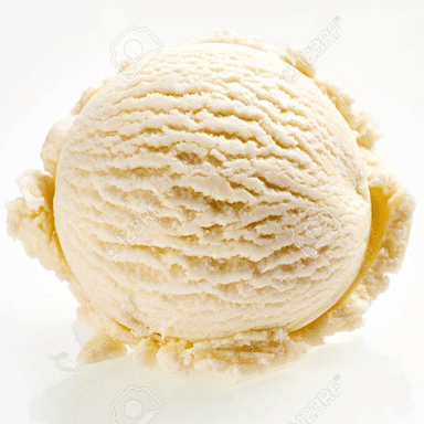 Bola de helado de vainilla