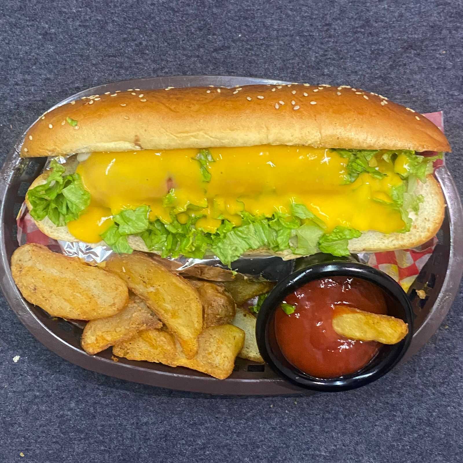 HOT DOG EXTRA QUESO (25 CM)