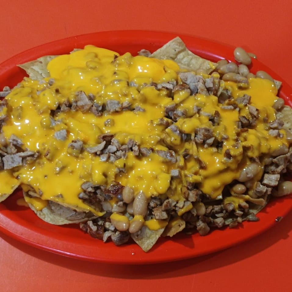 Nachos con Bistec de Res Orden Grande