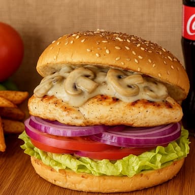 Hamburguesa Gallo Solitario + papas