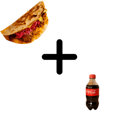 QUESADILLA JUMBO DE COCHINITA + COCA