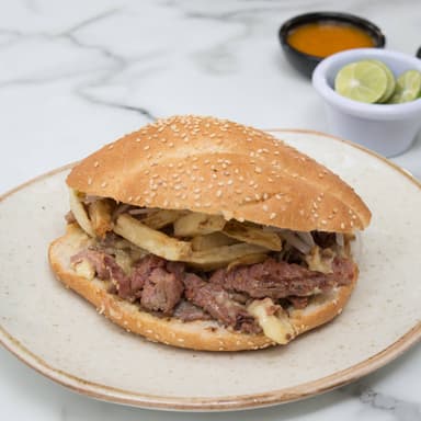 Torta de arrachera