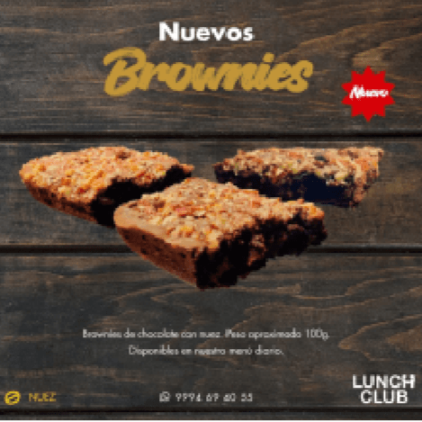 Brownie con Nuez 1 Pieza 110 gr