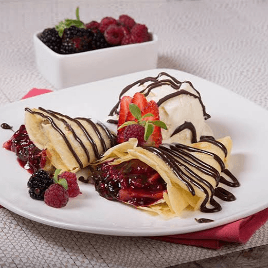 CREPA PREMIUM 3 SABORES + 4 FRUTAS + HELADO 🥞🍓🍨