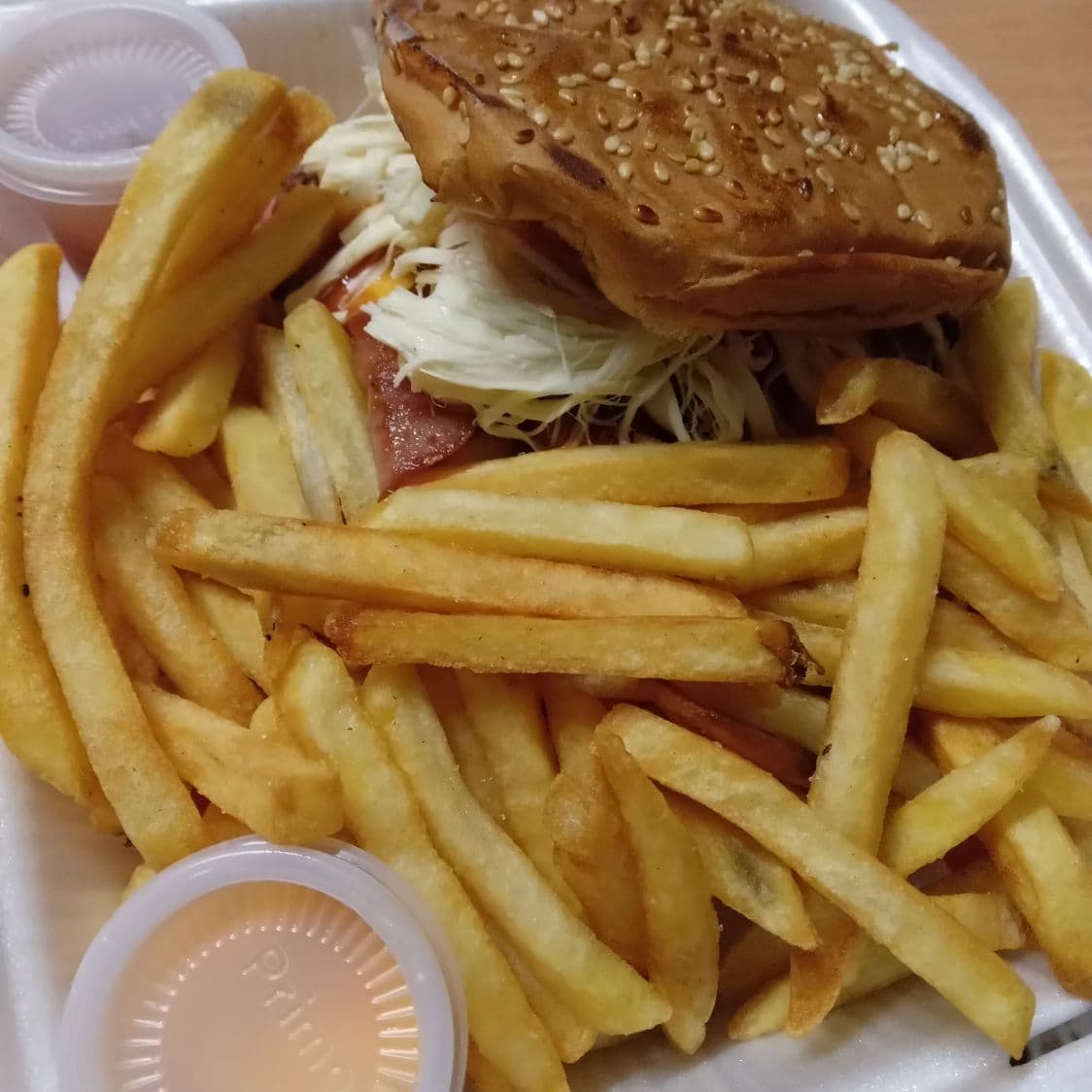 Hamburguesa Preparada con Papas