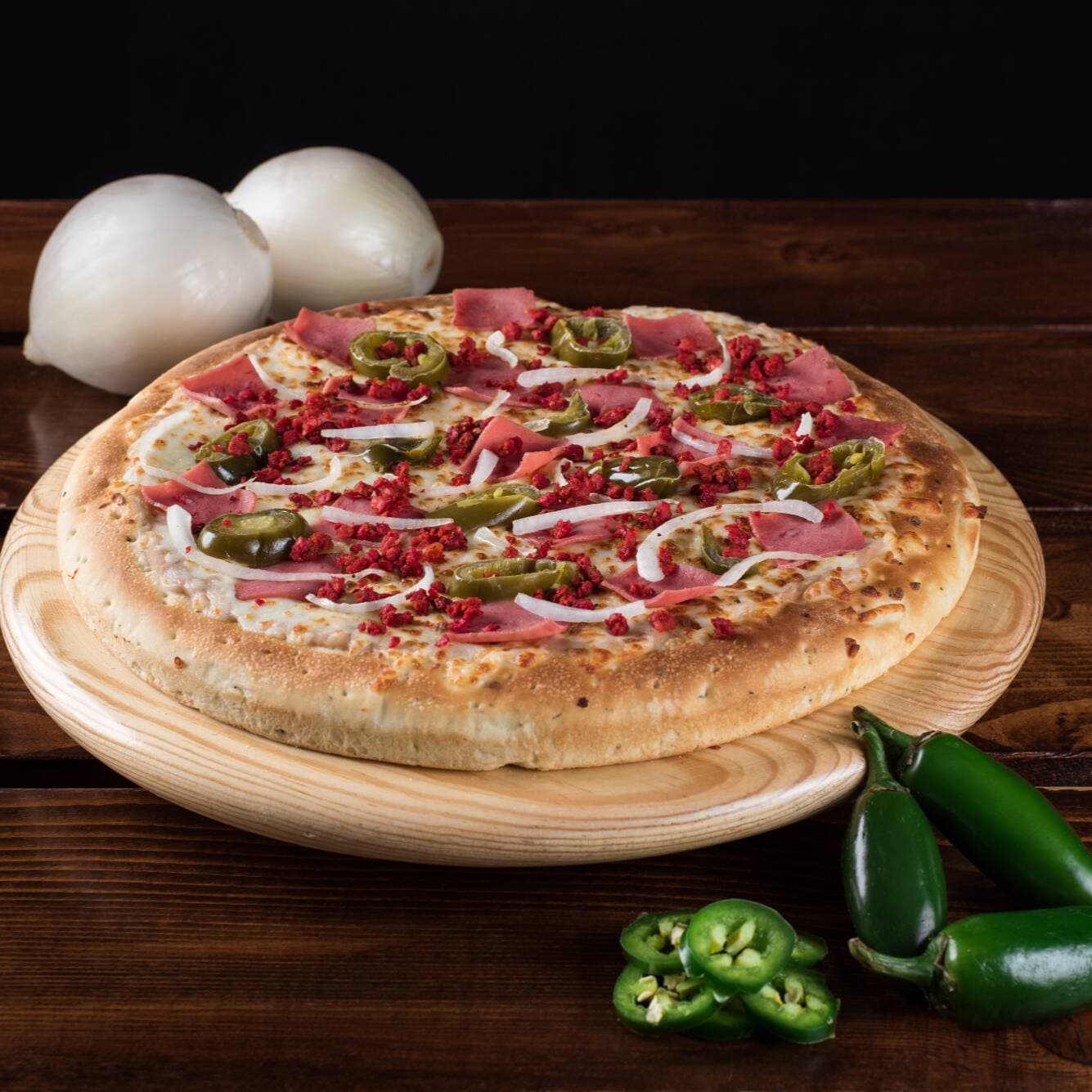 Pizza Mediana Mexicana.