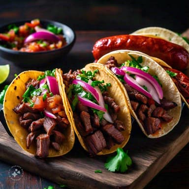 3 Arrachera + 1 Salchicha asadera (c/Papas)