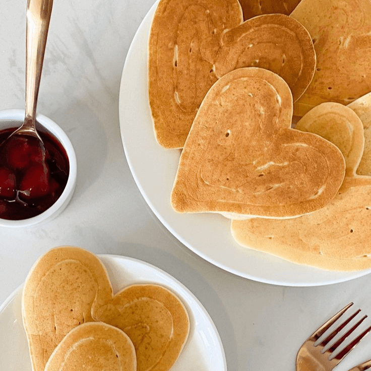 Hot cakes corazón ❤️
