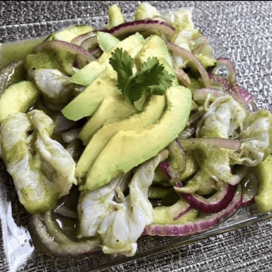 Tostada de Aguachile Verde