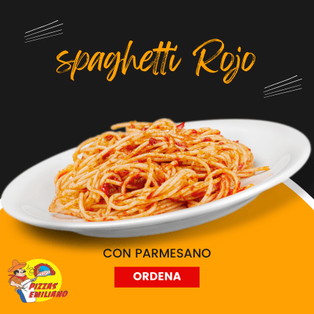 Espagueti Rojo con Parmesano Individual