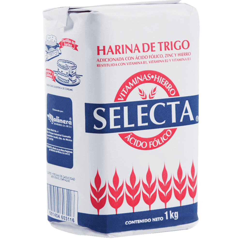 Harina de trigo Selecta 1 kg paquete