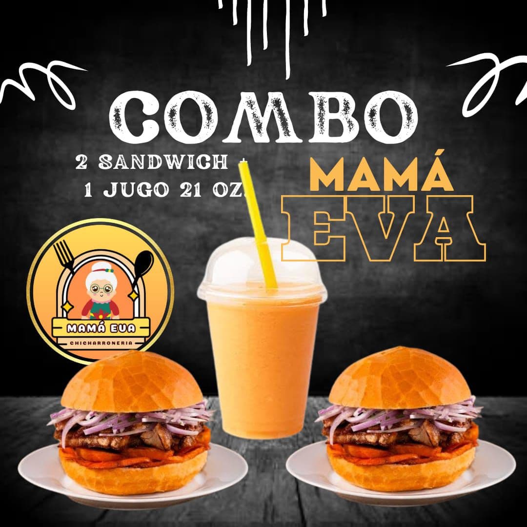 C. MAMA EVA - 2 Panes + 1 Jugo de 21 Oz