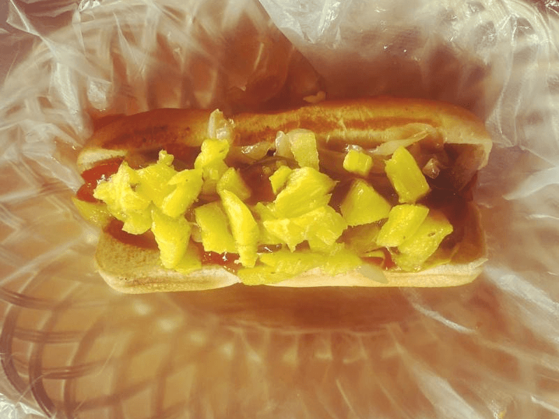 Hot Dog con Piña