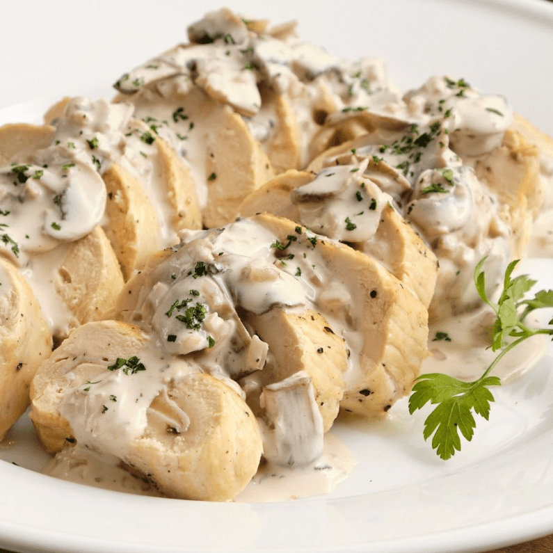 Pechuga con Champiñones