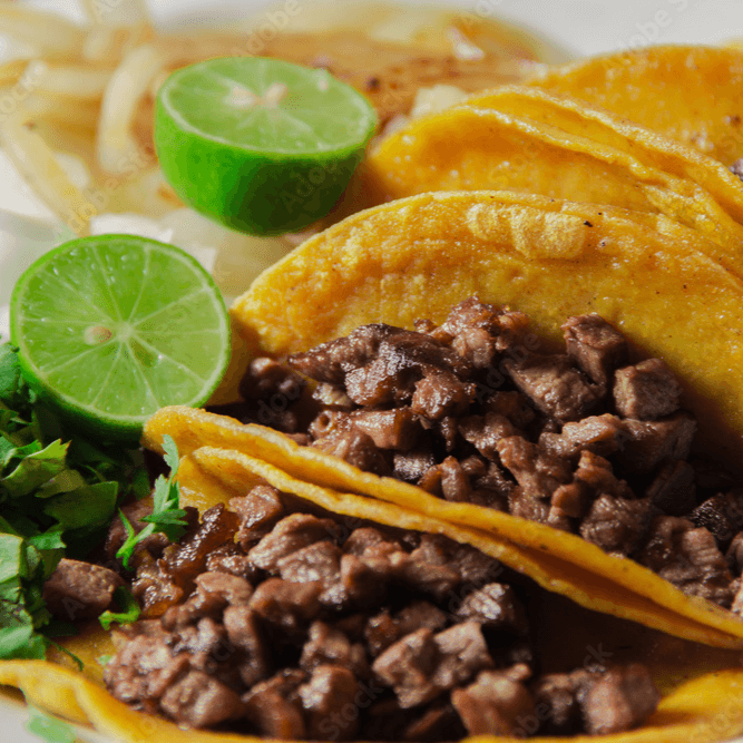 ¡Nuevos! Orden de Tacos de Asada (5)