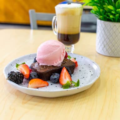 Volcan de Chocolate con Nieve